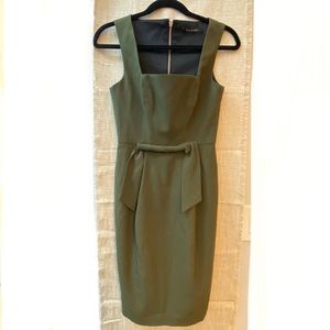 NWOT Black Halo Sheath Dress size 0 - Olive Green